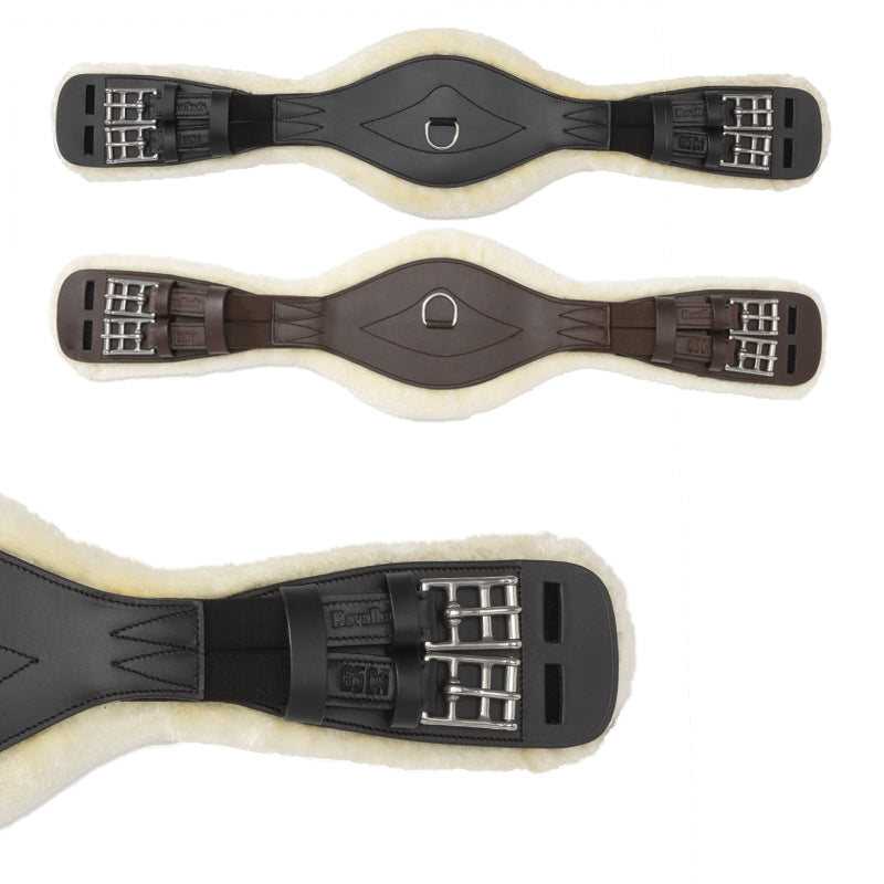 Kurzgurt geöltes Leder "Comfort"-Kunstfell-Elast