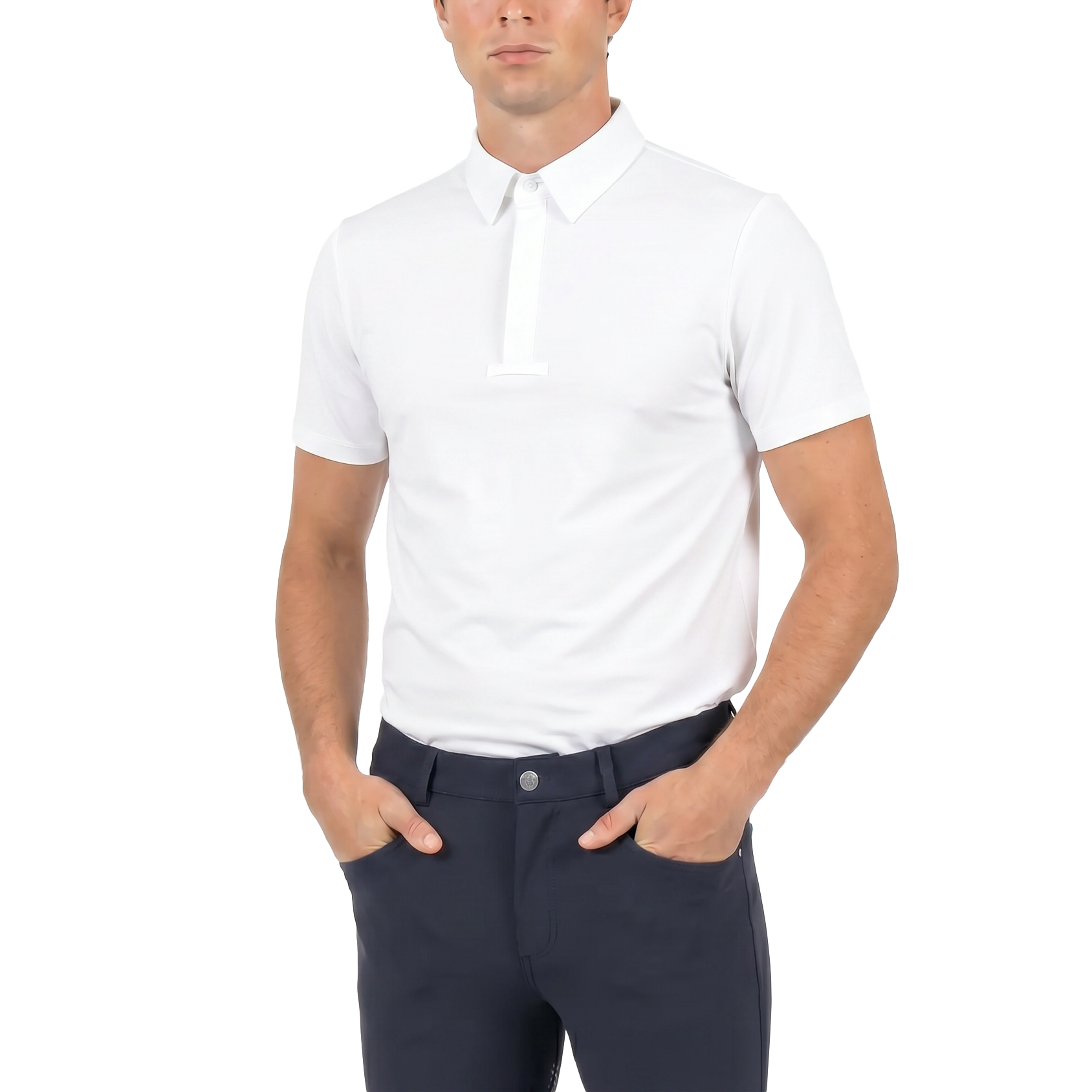 Turnier Bluse Herren Classic Kurzarm