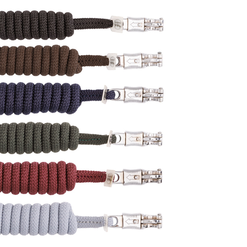 Führstrick mit Panikhaken silber