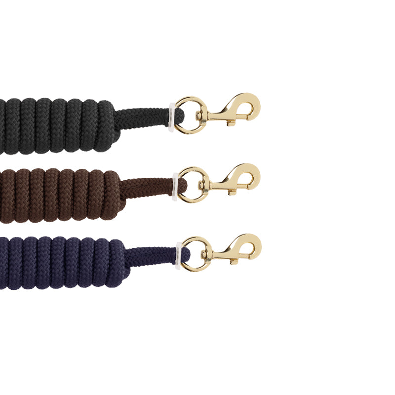 Führstrick mit Karabinerhaken messing