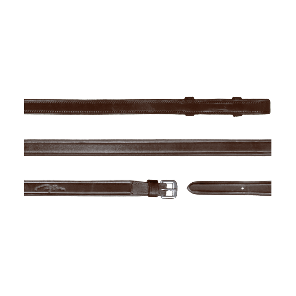 Schmale Kandarenzügel aus Vollleder 1/2" 13 mm