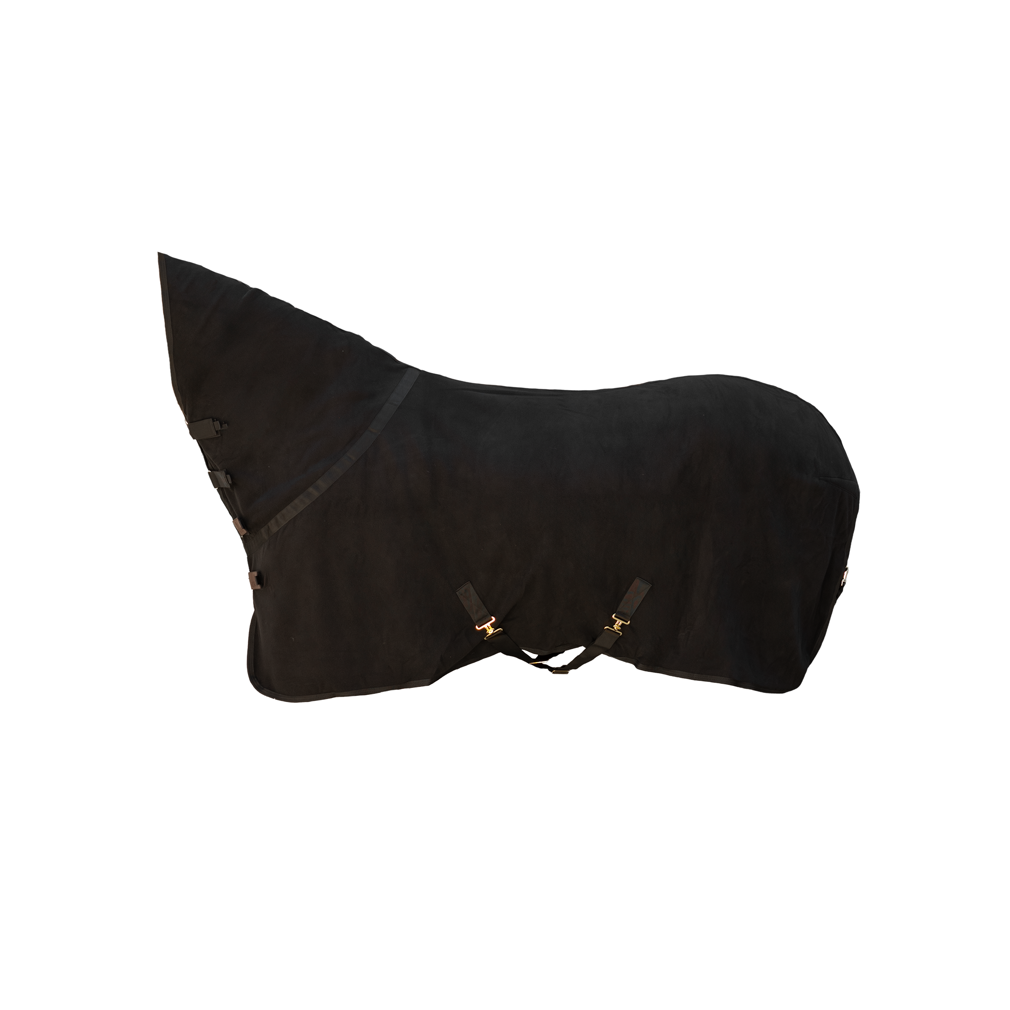 Abschwitzdecke Fleece Mit Halsteil Schwartz 125 5