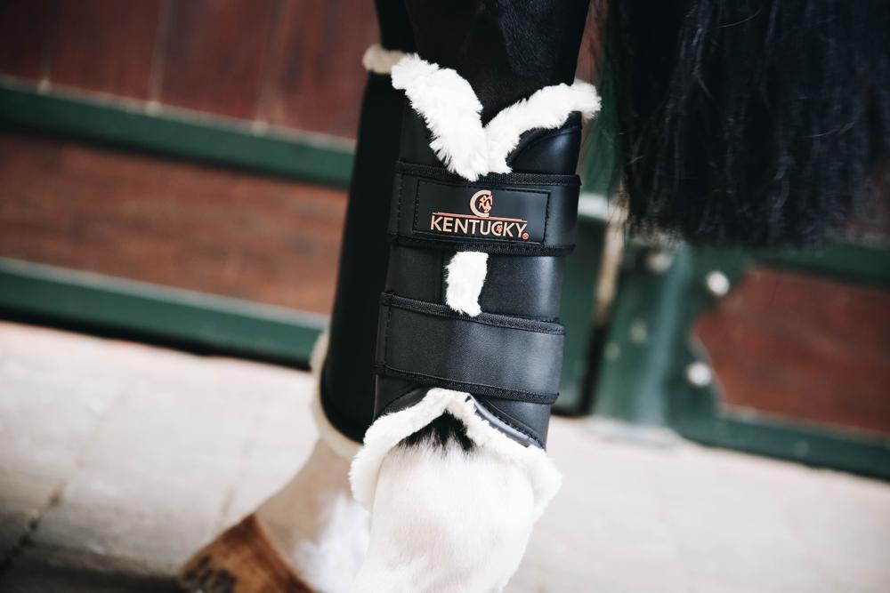 Brushing Boots Leather Hind - Kentucky Horsewear