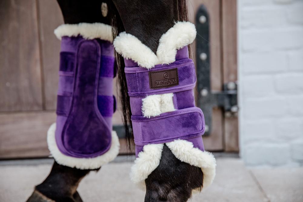 Brushing Boots Velvet Contrast - Kentucky Horsewear