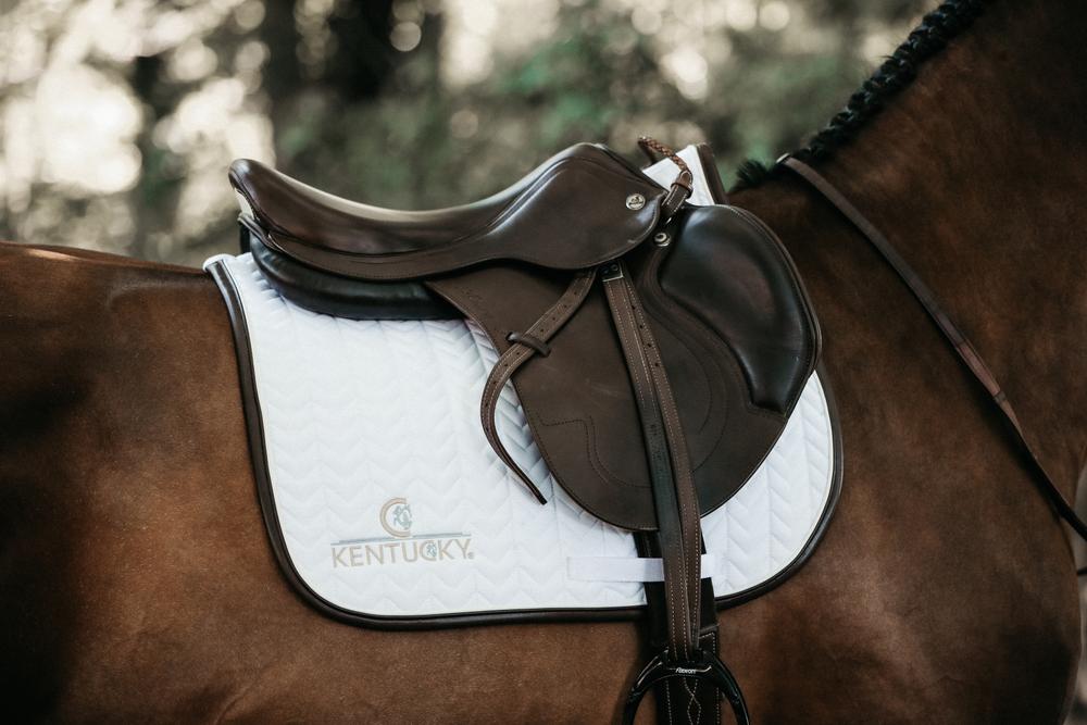 Schabracke Leder Fishbone Springen - Kentucky Horsewear