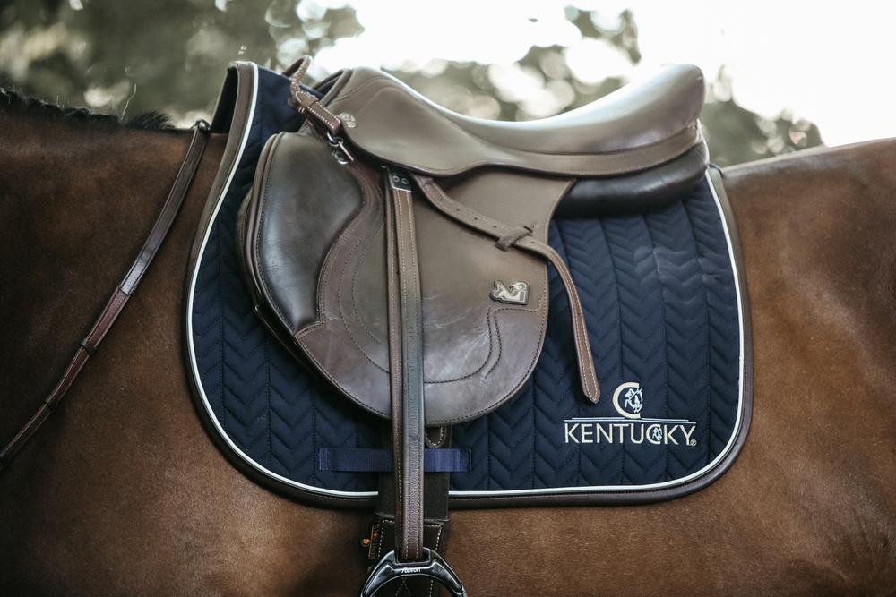 Schabracke Leder Fishbone Springen - Kentucky Horsewear