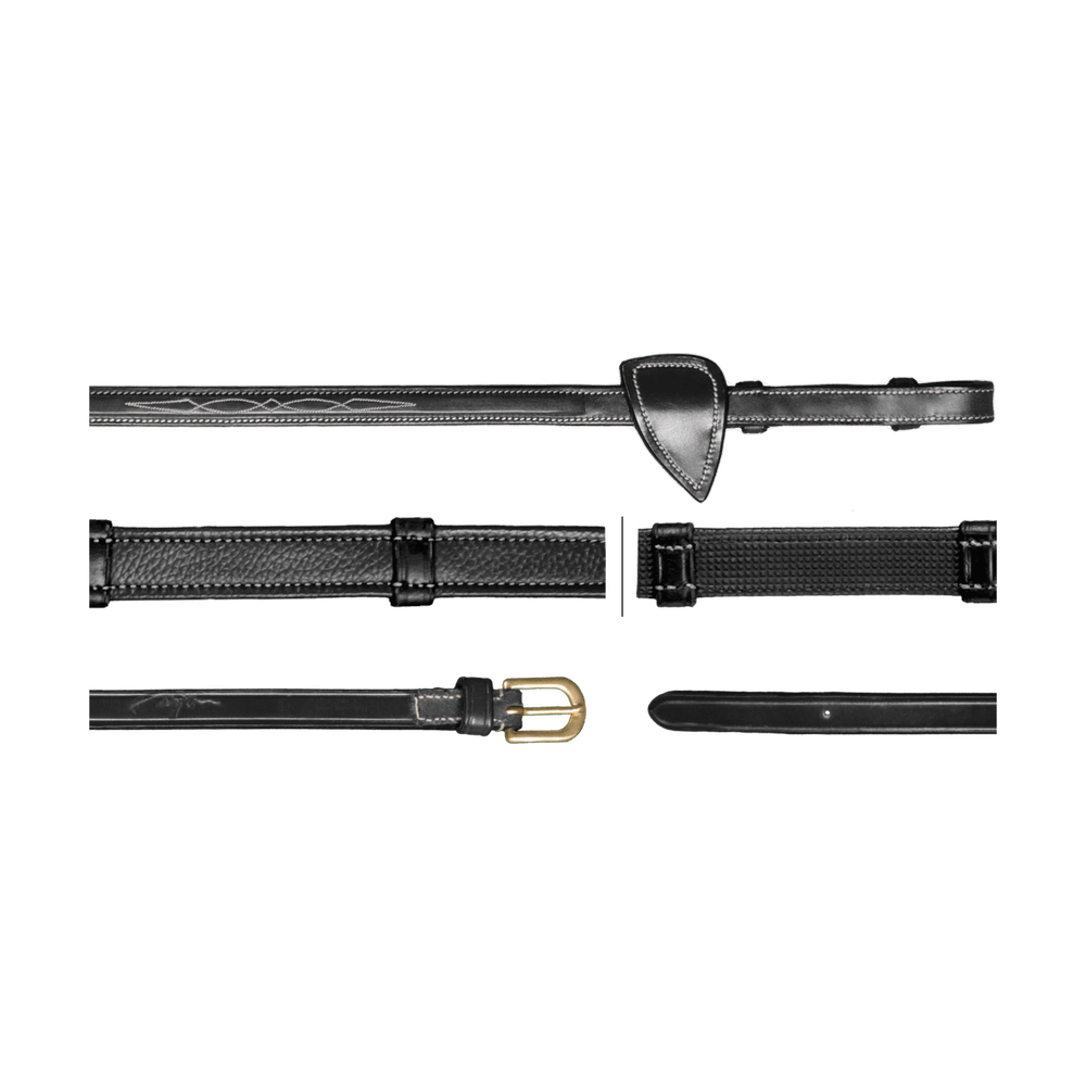 Hunter Jagdzügel 5/8" 16 mm mit 7 Lederstegen