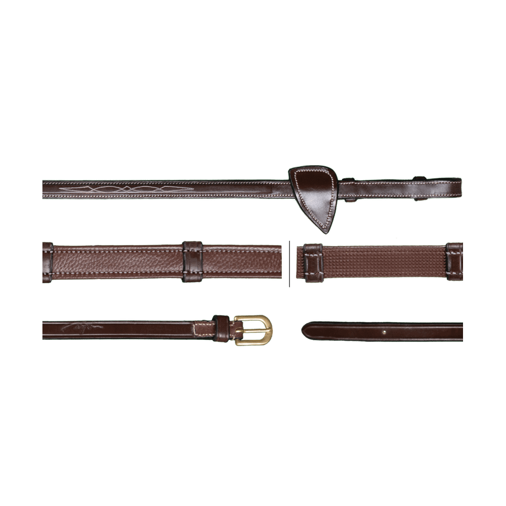 Hunter Jagdzügel 5/8" 16 mm mit 7 Lederstegen