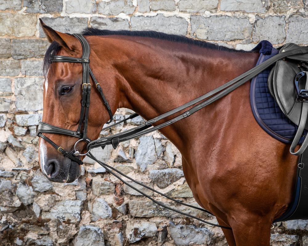 Schlaufzügel aus Leder und Nylon" 16mm