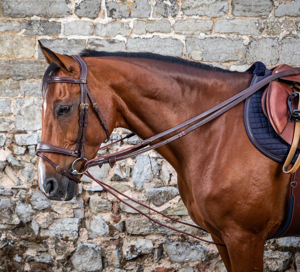 Schlaufzügel aus Leder und Nylon" 16mm
