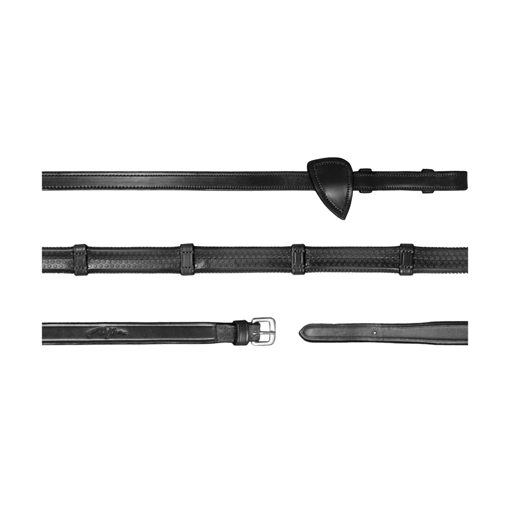 Gummizügel mit 7 Lederstegen 1/2" 13 mm