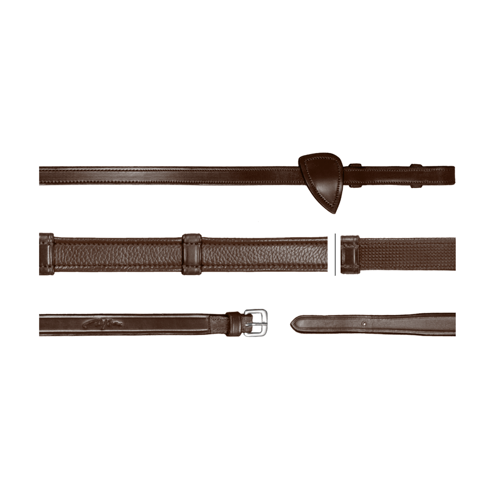 Hunter Jagdzügel mit 7 Lederstegen 5/8" 16 mm