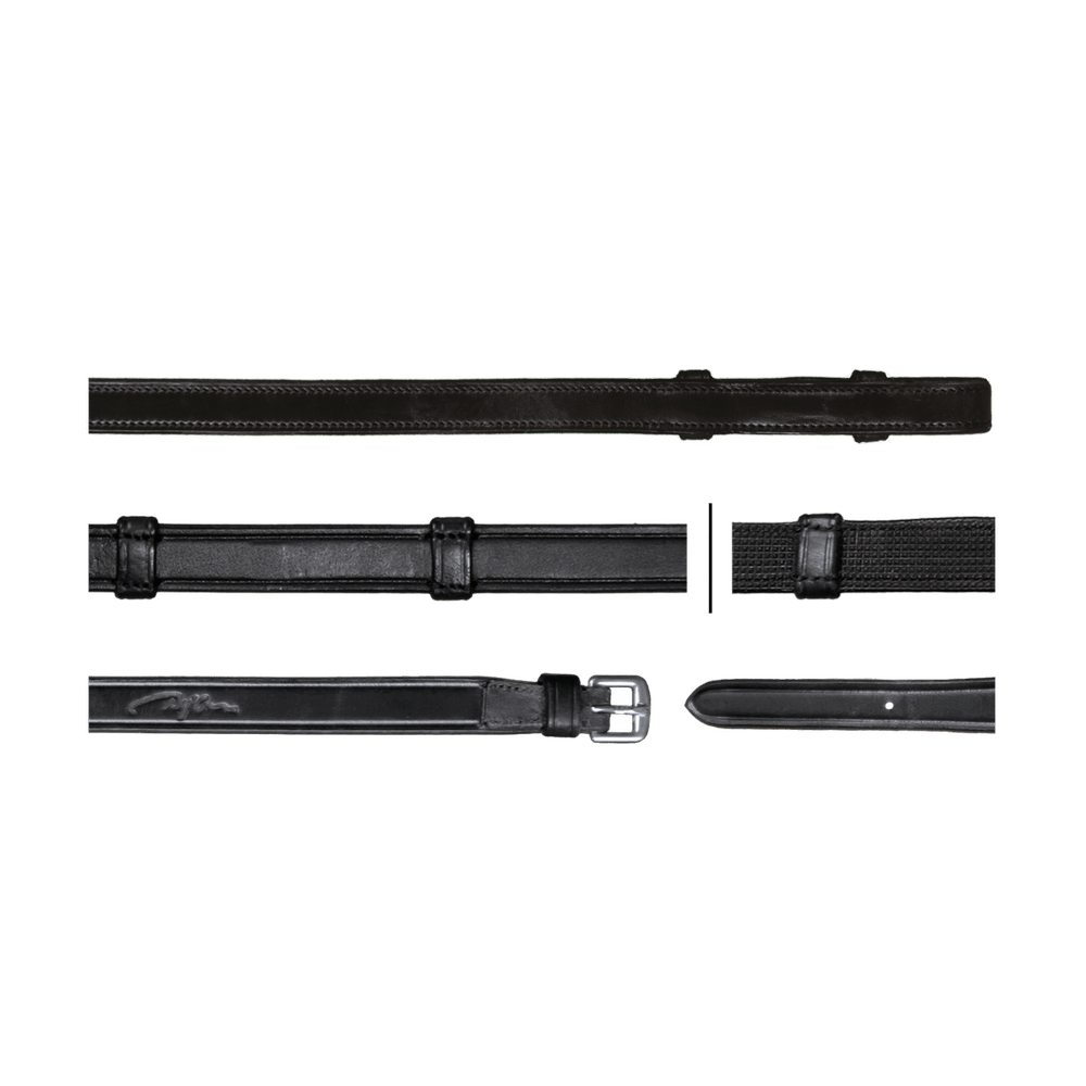 Hunter Jagdzügel mit 7 Lederstegen ohne Stopper 5/8" 16 mm