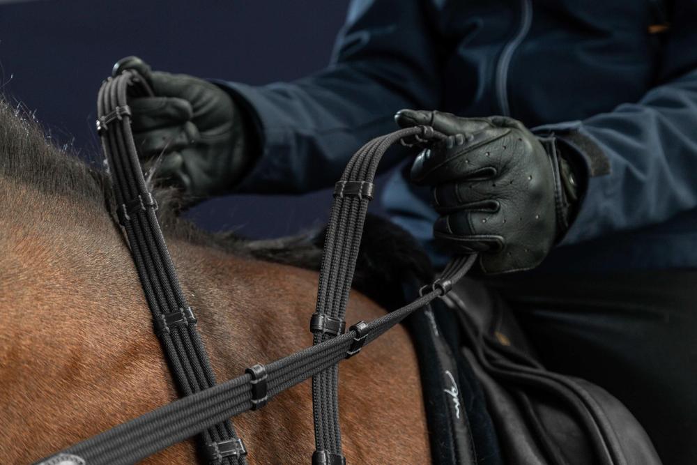 Gurtzügel mit 9 Lederstegen 5/8" 16 mm