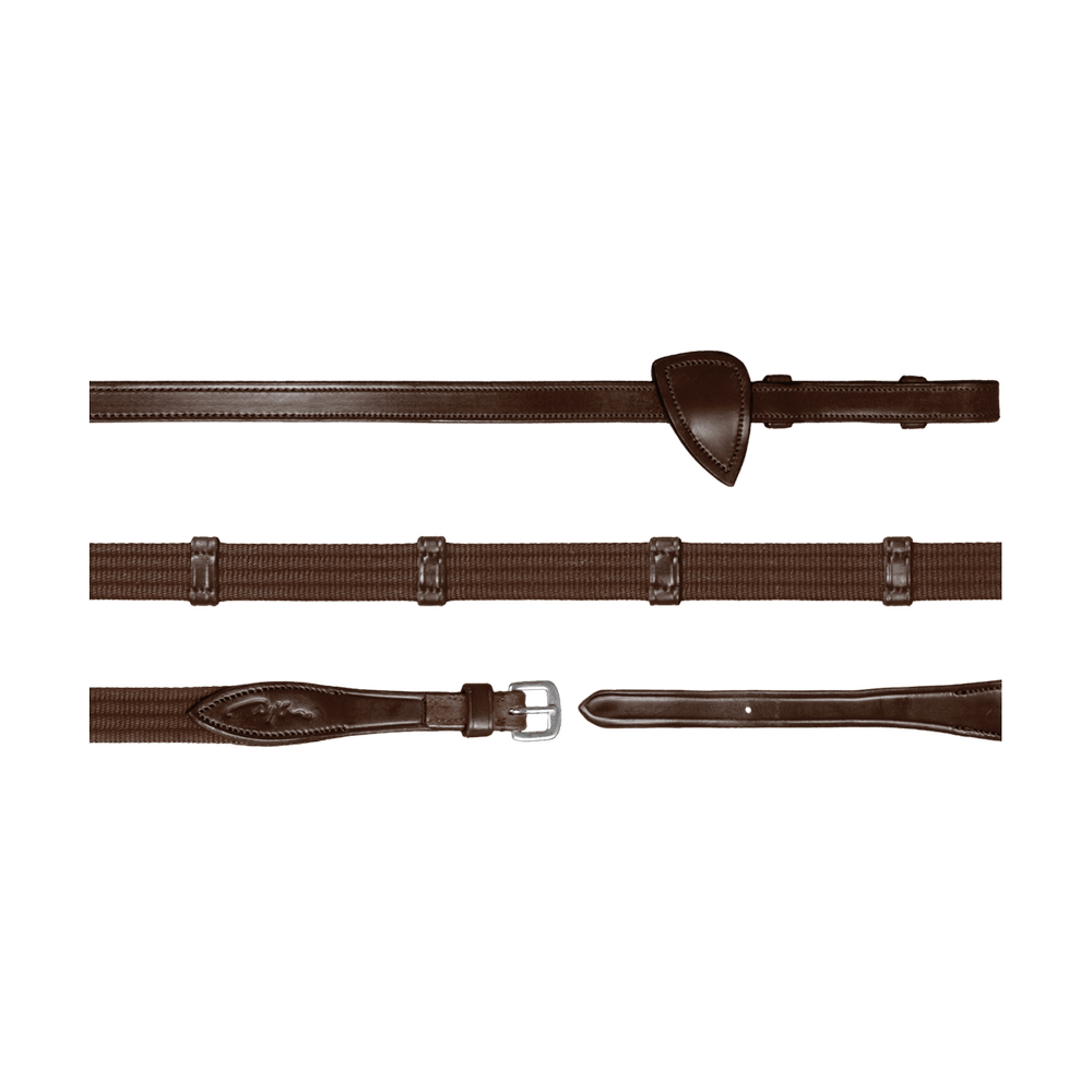 Gurtzügel mit 9 Lederstegen 5/8" 16 mm