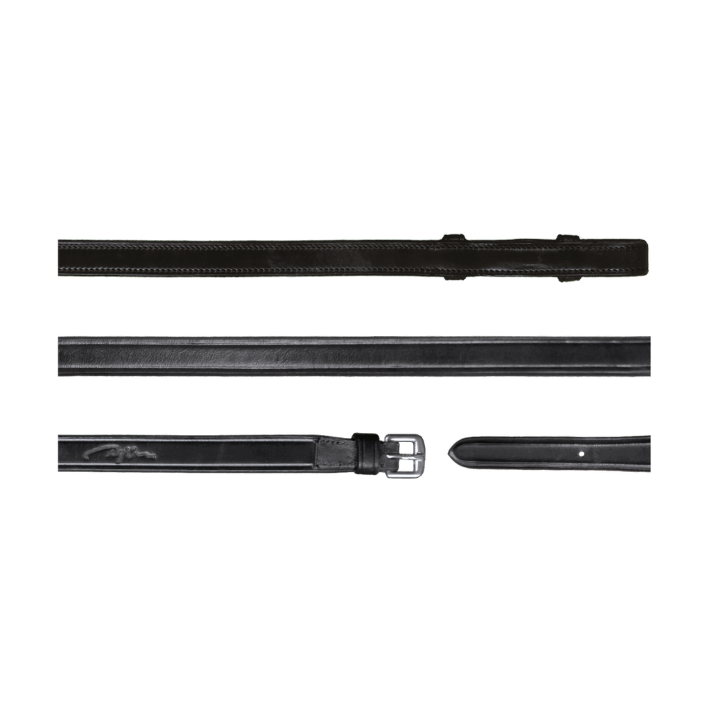 Schmale Kandarenzügel aus Vollleder 1/2" 13 mm