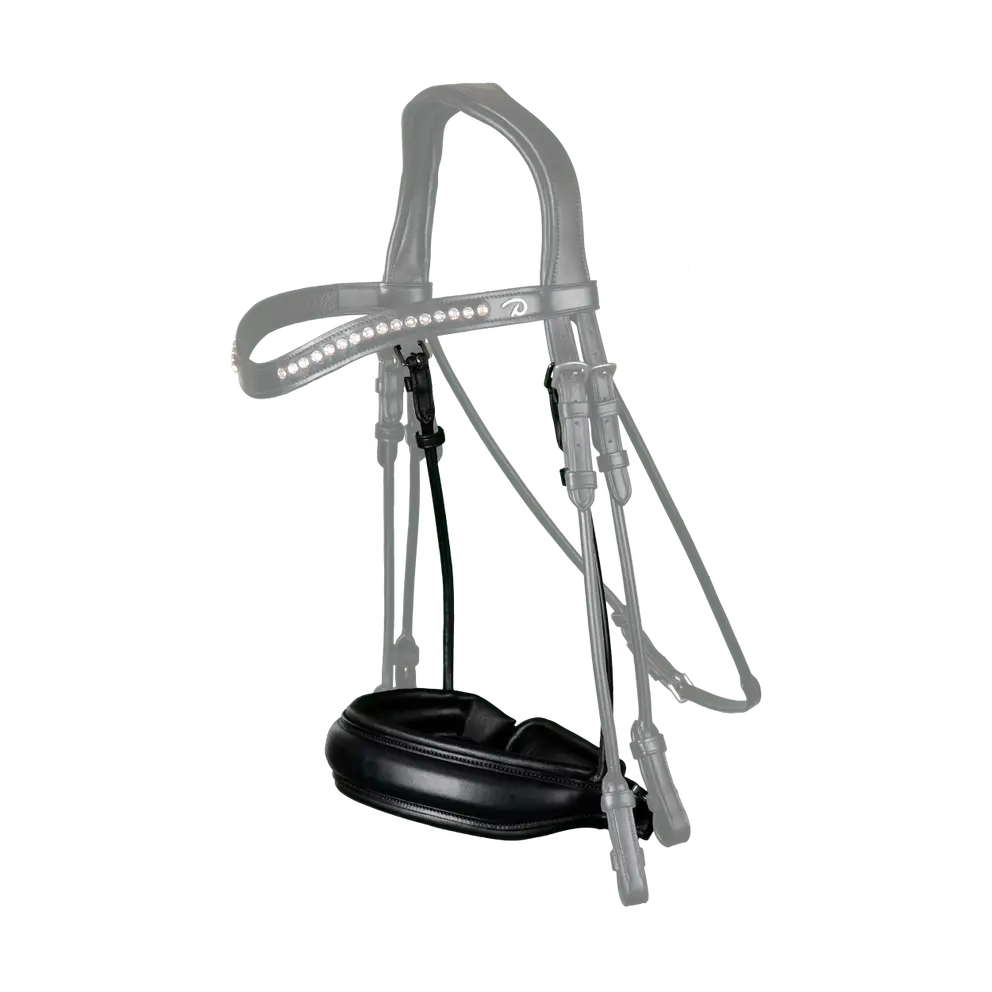 Breites schwedisches Reithalfter mit Sperrriemen aus Mattleder