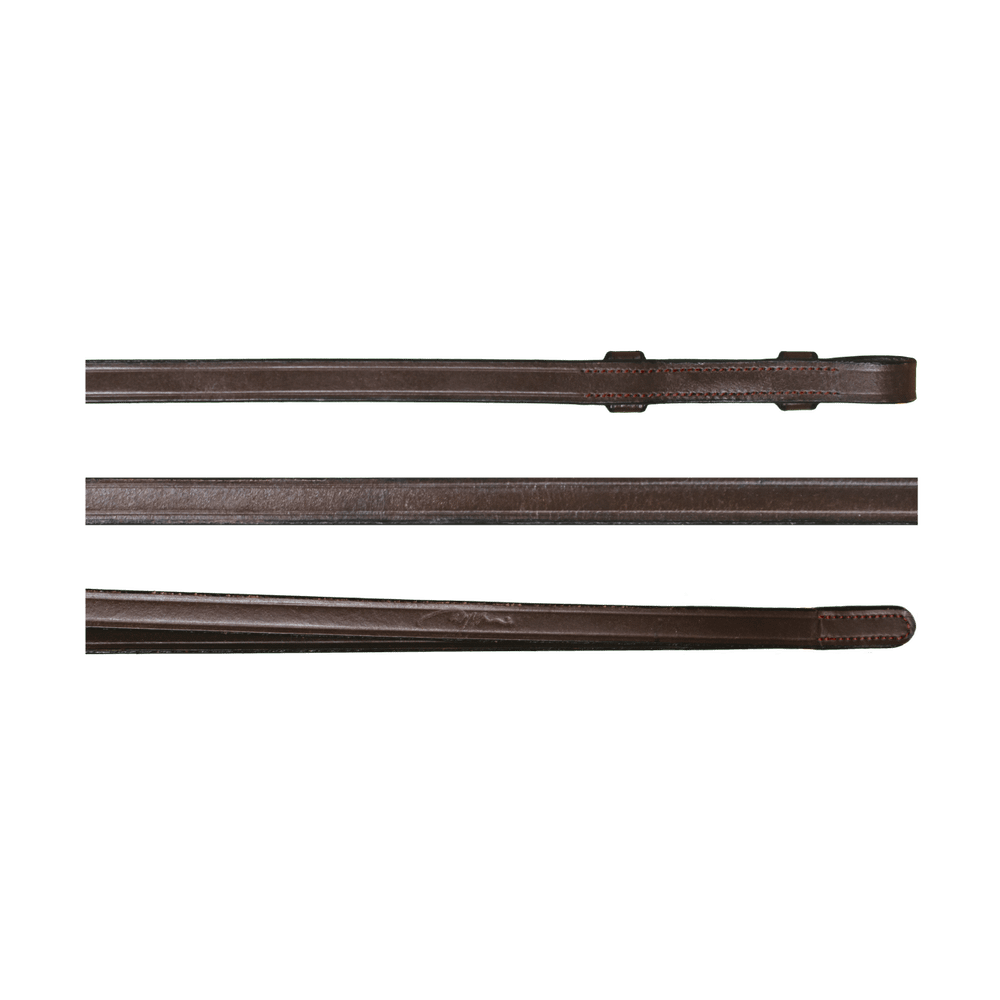 Schmale Kandarenzügel aus Vollleder 1/2" 13mm