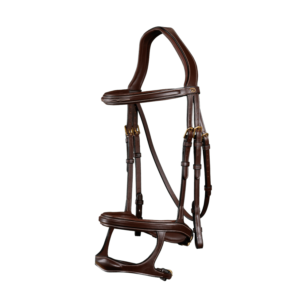 Trense mit Doppelsteg-Reithalfter