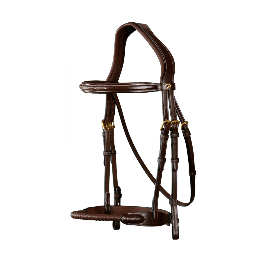 Trense mit Strickreithalfter mit Leder ummantelt