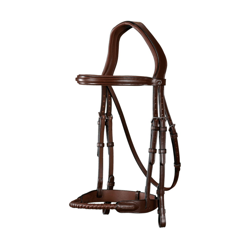 Trense mit Strickreithalfter mit Leder ummantelt