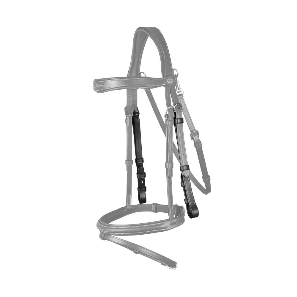 Backenstücke mit cremefarbenen Ziernähten