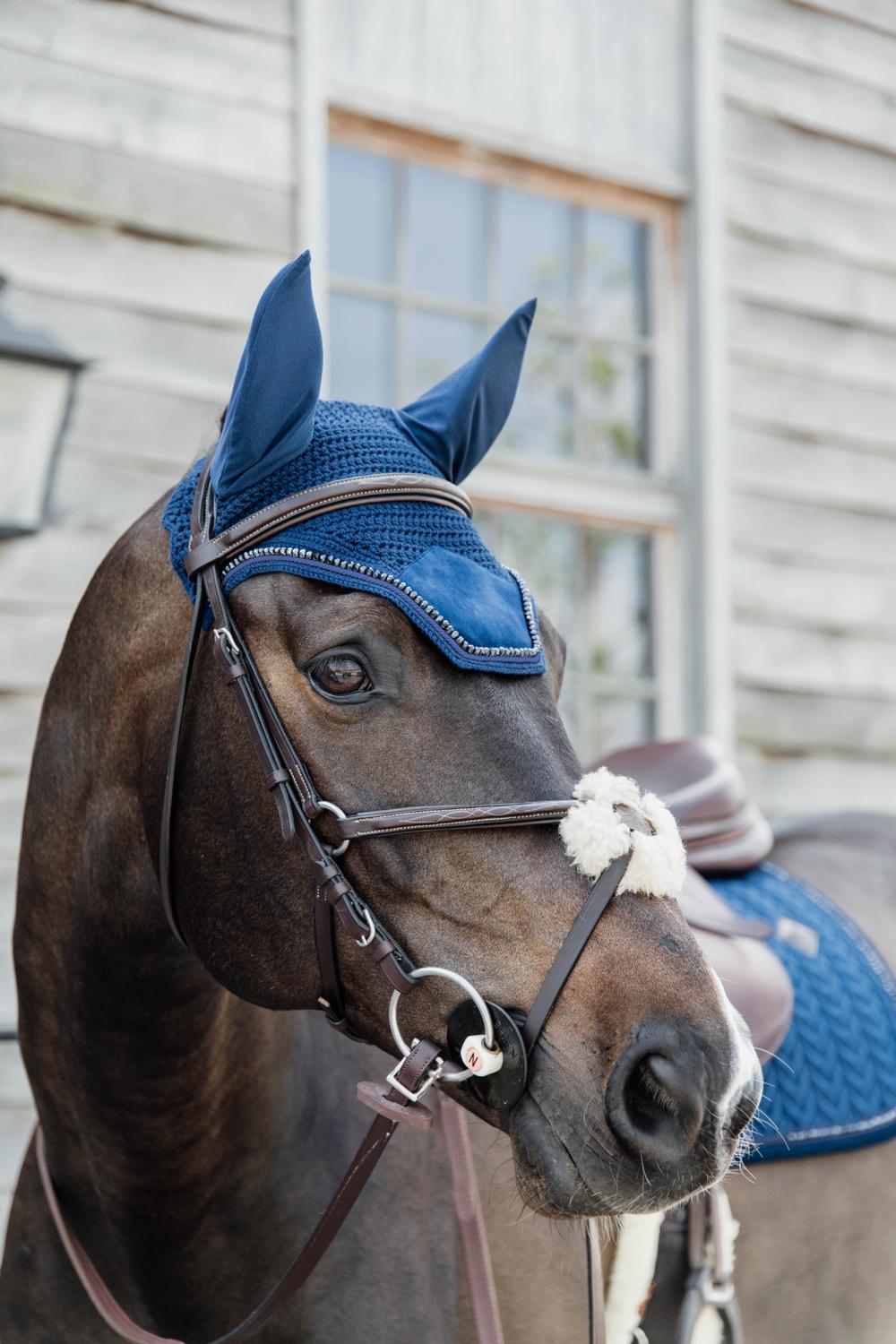 Fliegenhaube Wellington Velvet Pearls - Kentucky Horsewear