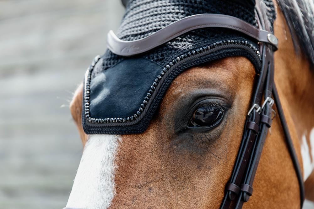 Fliegenhaube Wellington Velvet Pearls - Kentucky Horsewear