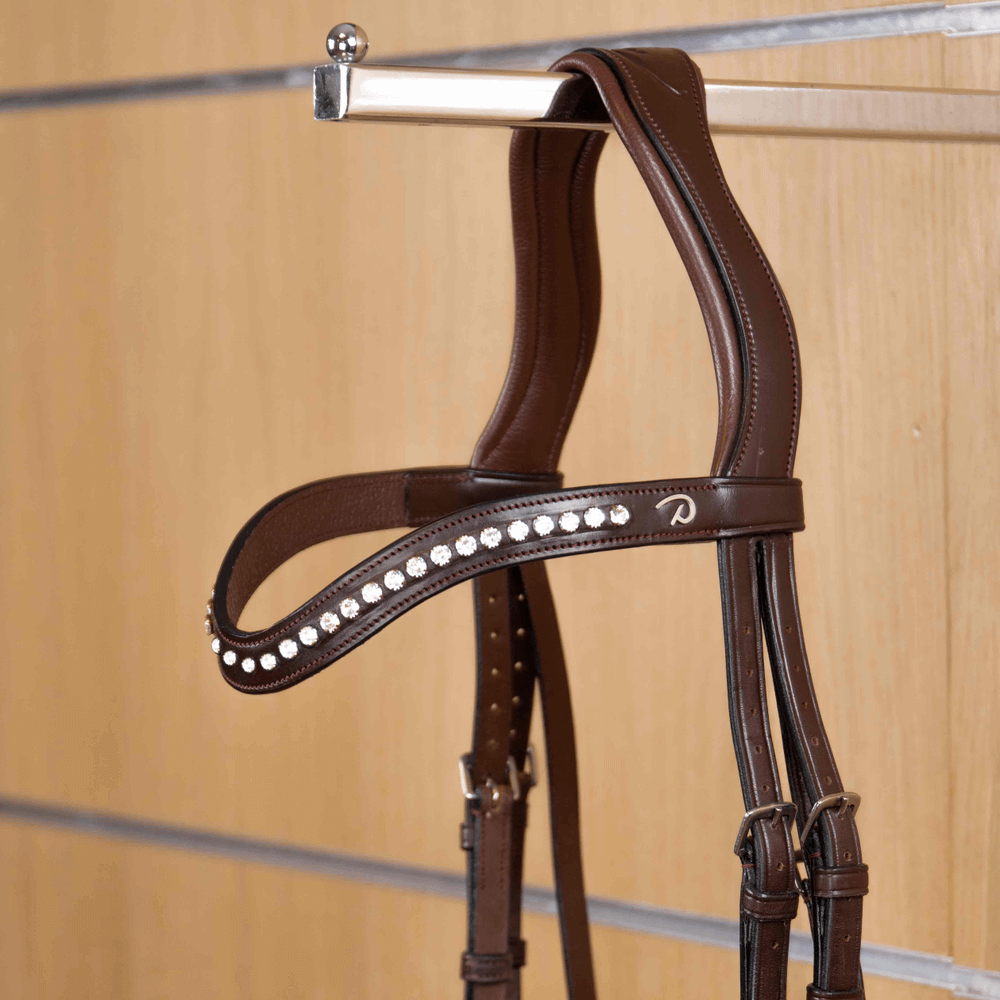 Gerader Stirnriemen mit Messingbeschlägen