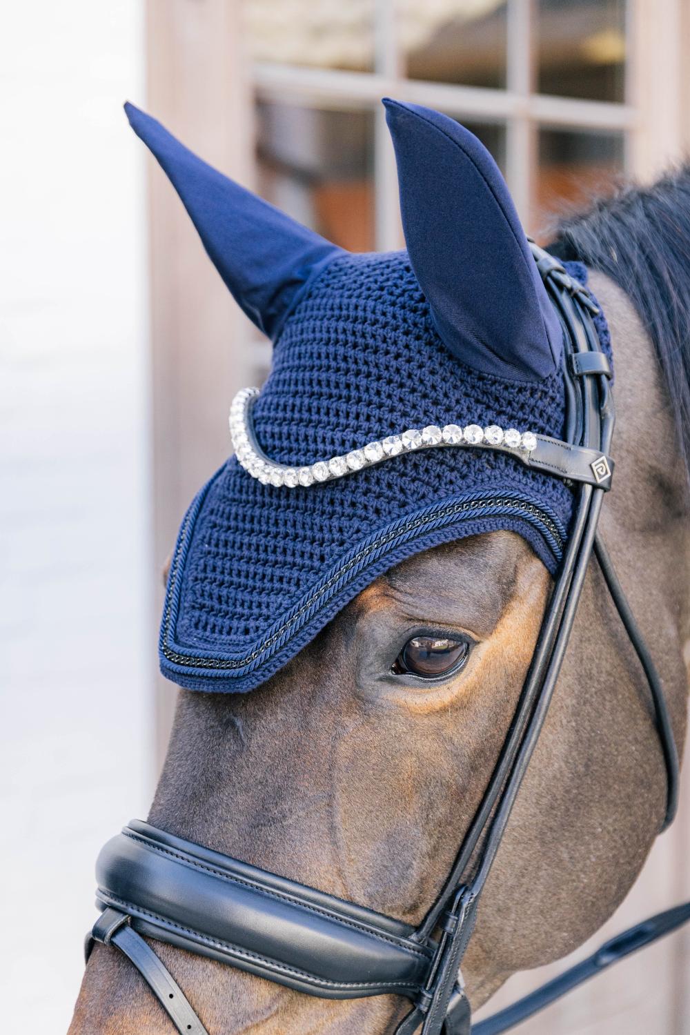 Fliegenhaube Wellington mit Metallkette - Kentucky Horsewear