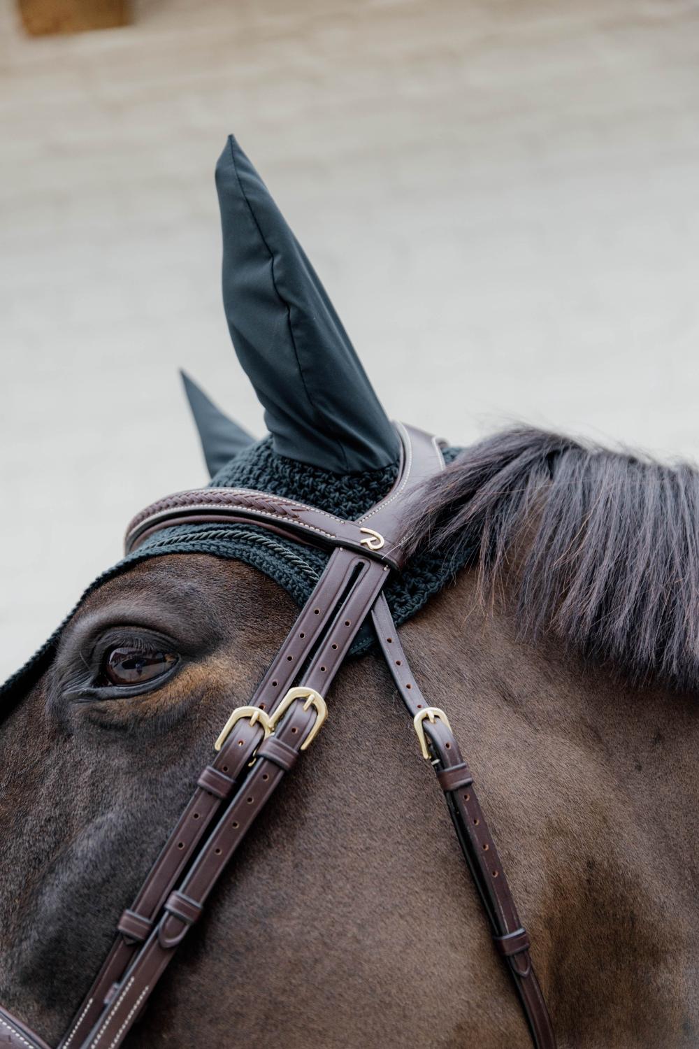 Geflochtene Trense mit kombiniertem Reithalfter