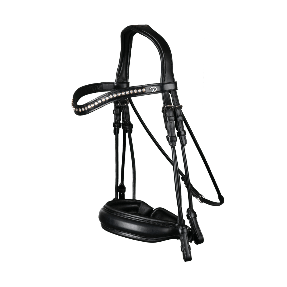 Kandare mit breitem schwedischem Reithalfter aus Mattleder