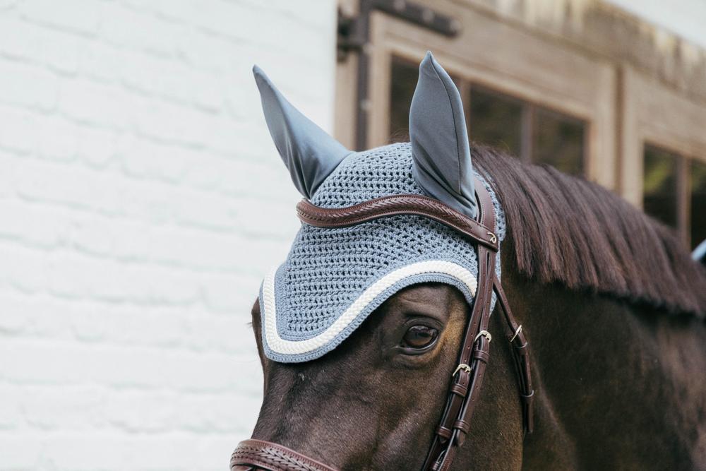 Fliegenhaube Wellington mit geflochtener Kordel - Kentucky Horsewear