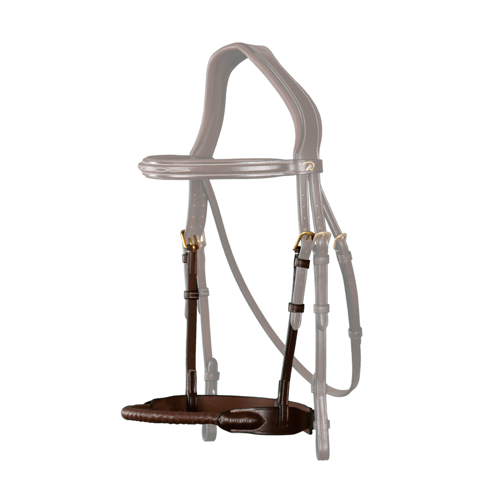 Strickreithalfter mit Leder ummantelt