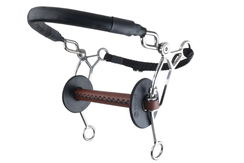 Ledergebiss Hackamore Kombination lang