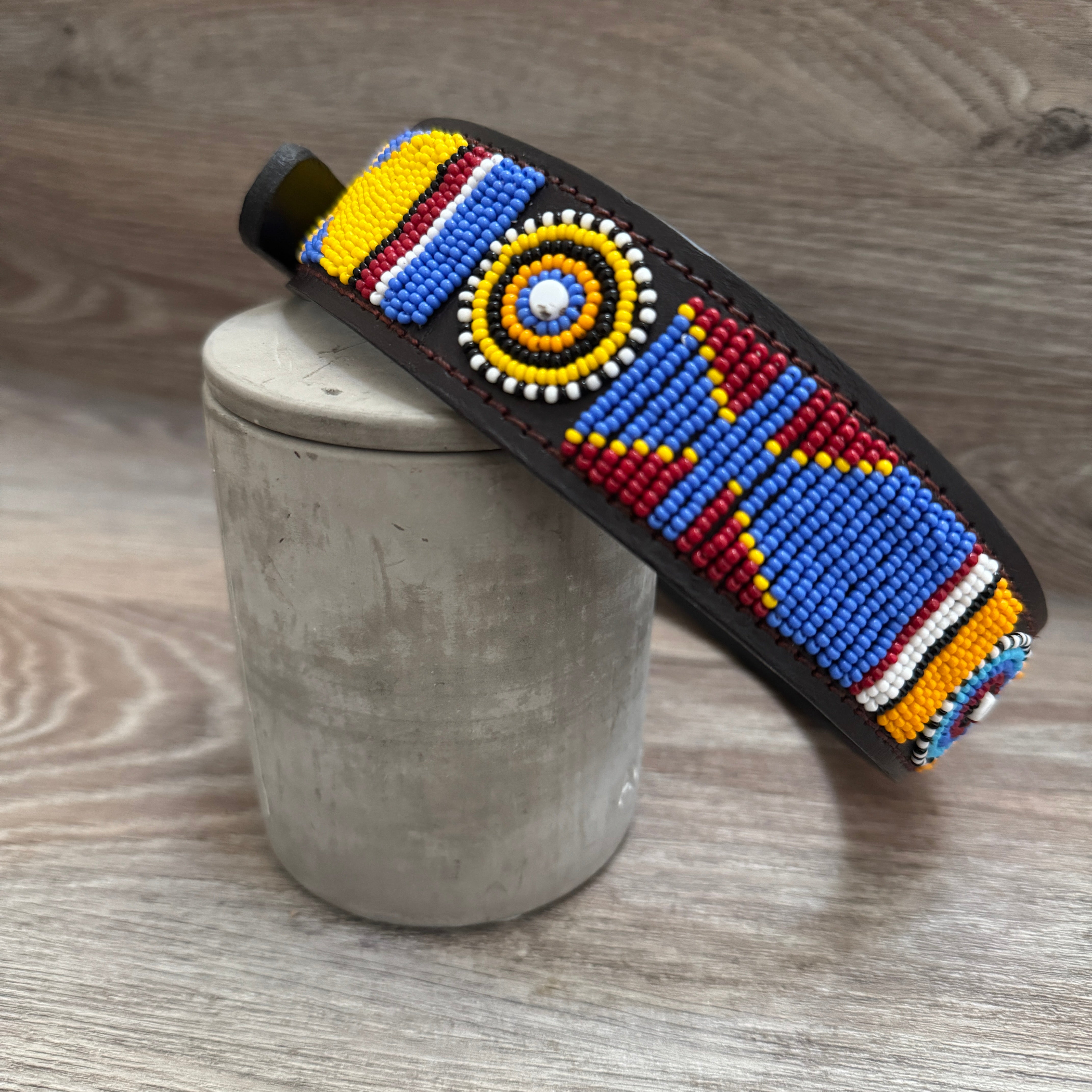 Hundehalsband GRÖßE L Perlen Maasai Kollektion