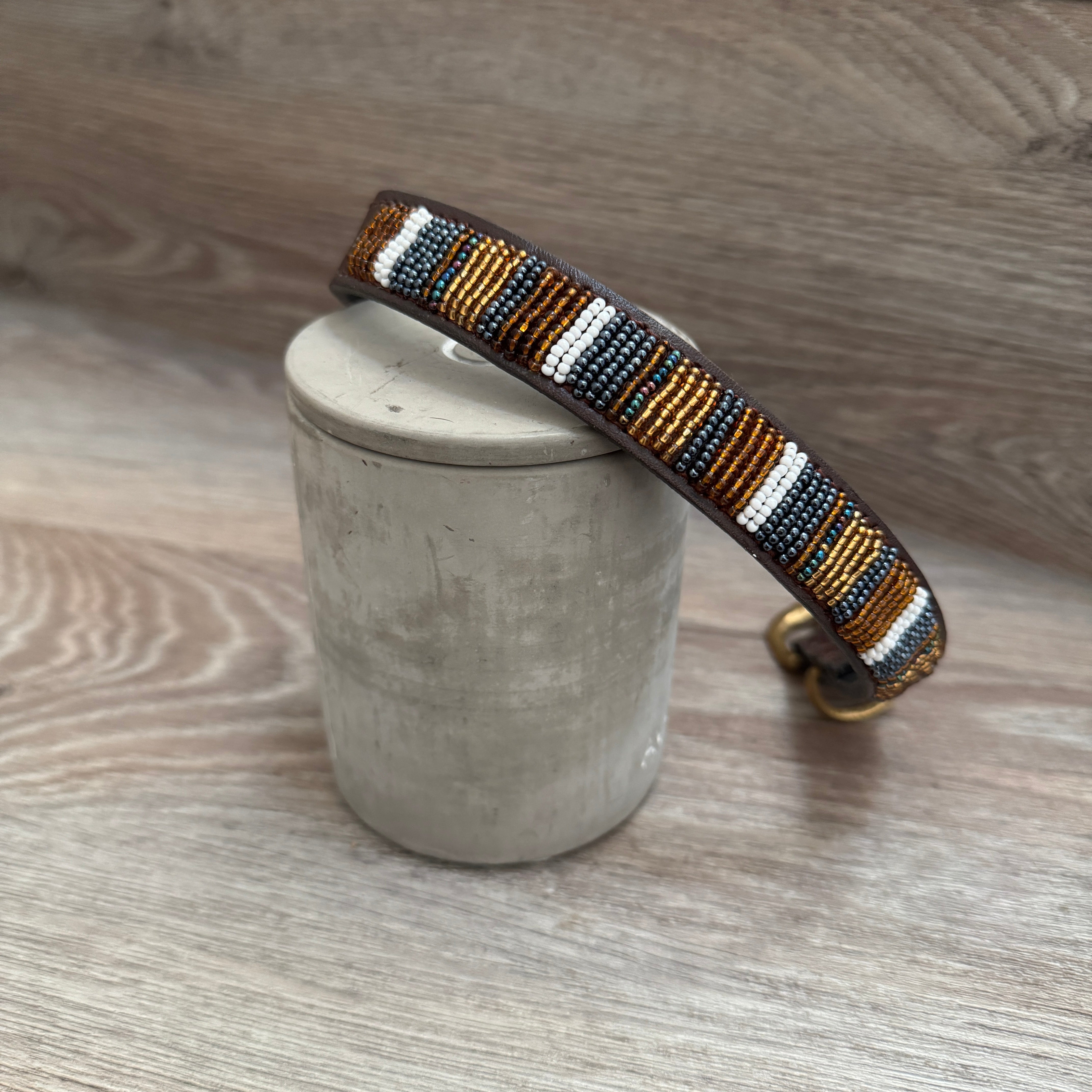 Hundehalsband GRÖßE S Perlen Maasai Kollektion