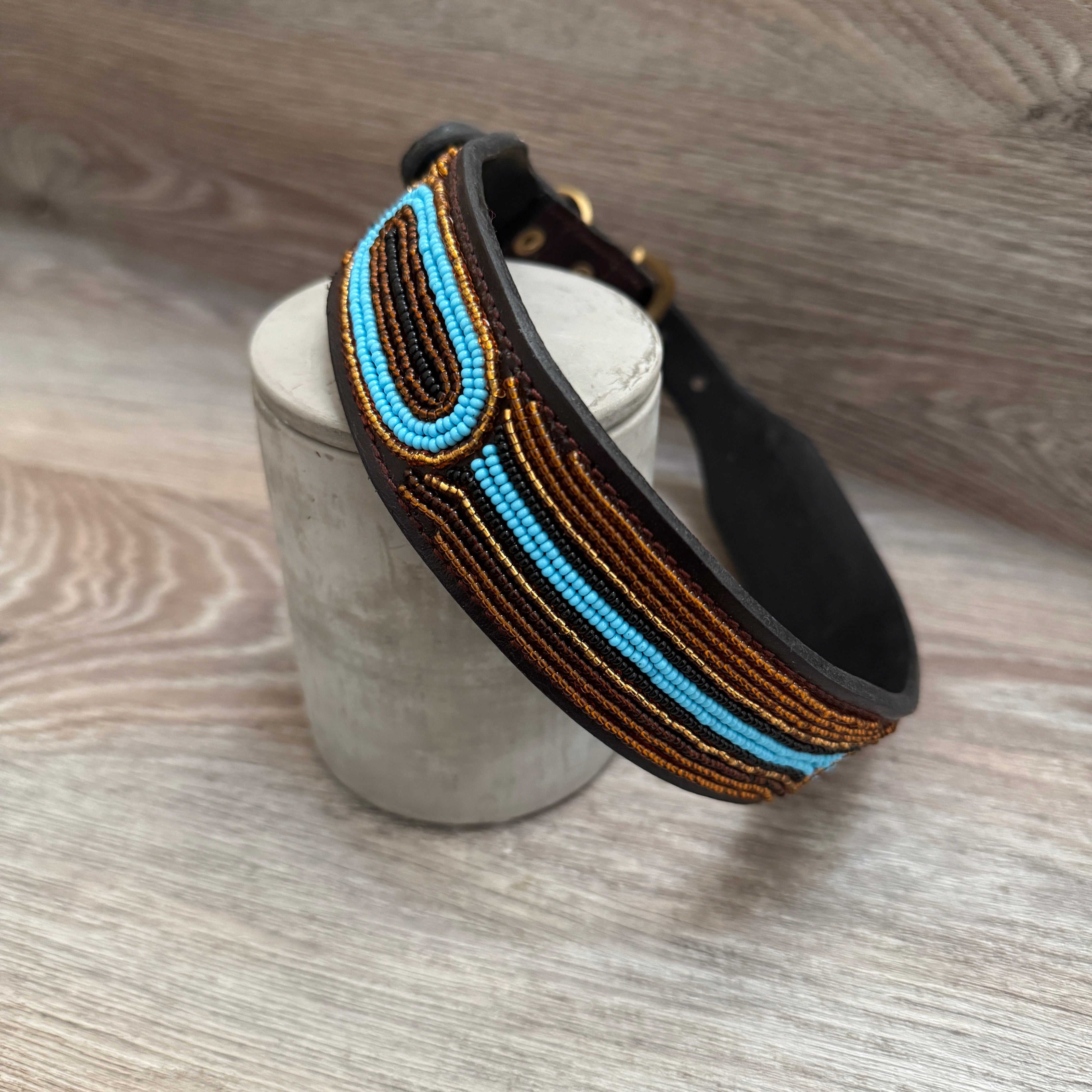 Hundehalsband GRÖßE L Perlen Maasai Kollektion