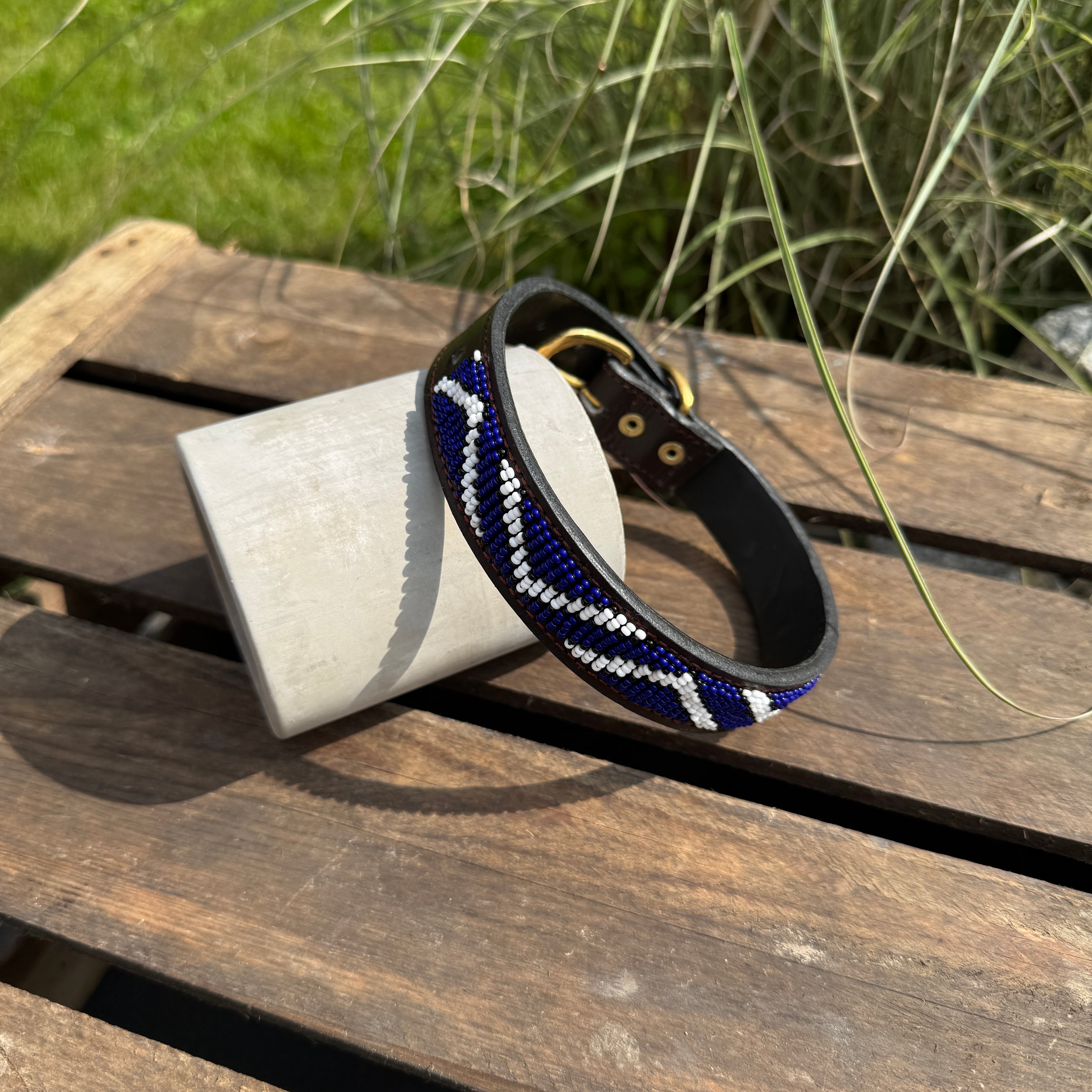 Hundehalsband GRÖßE S Perlen Maasai Kollektion