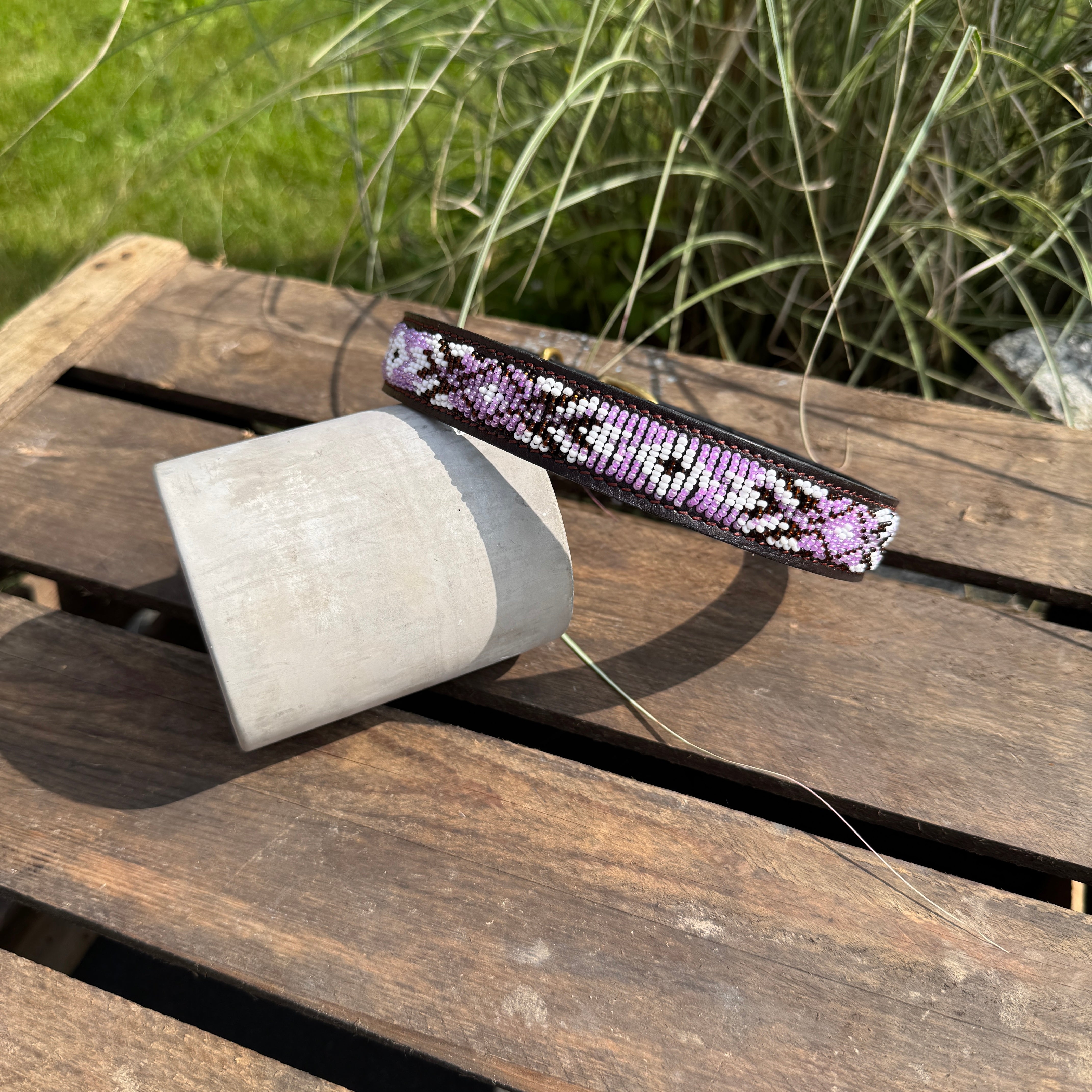 Hundehalsband GRÖßE M Perlen Maasai Kollektion