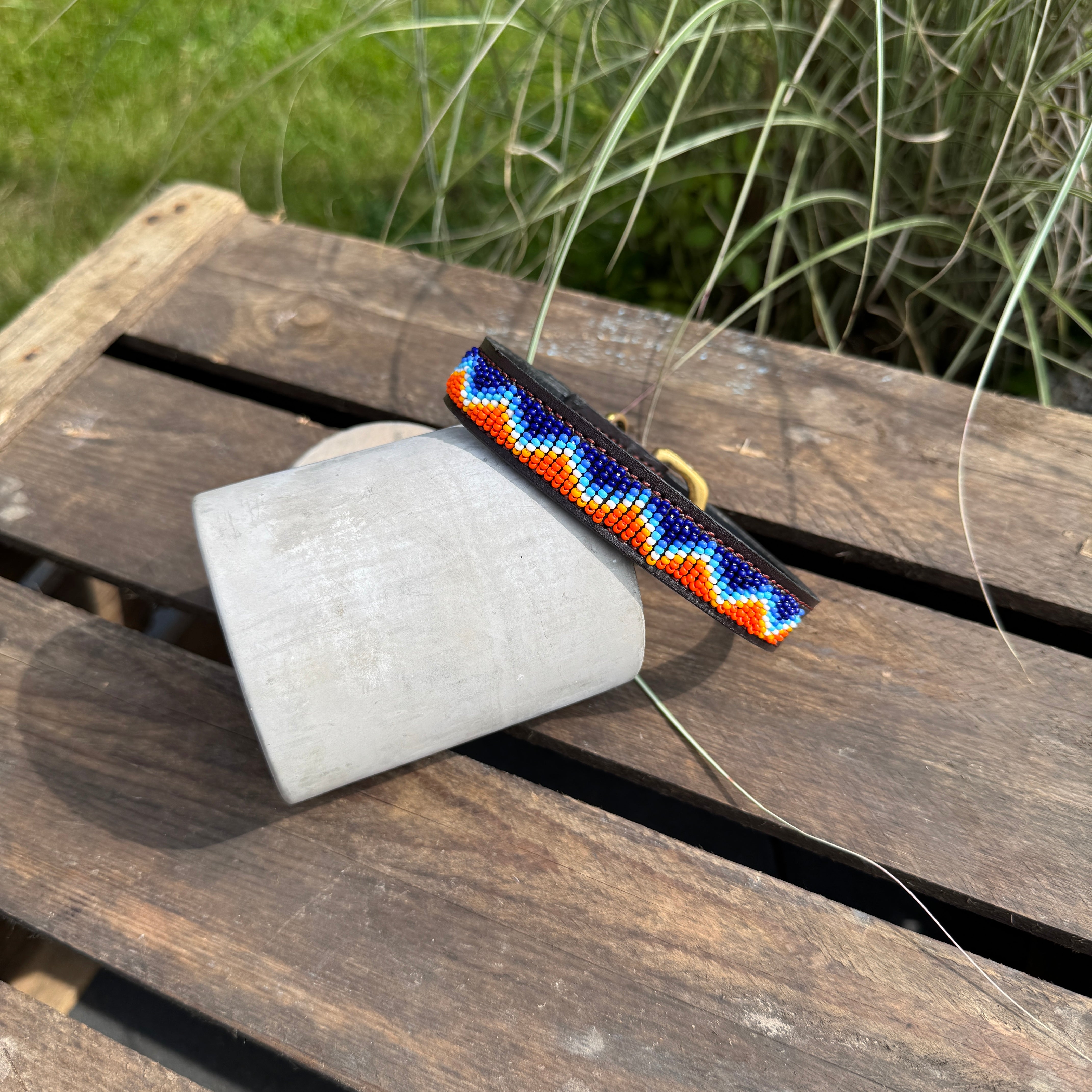 Hundehalsband GRÖßE XS Perlen Maasai Kollektion