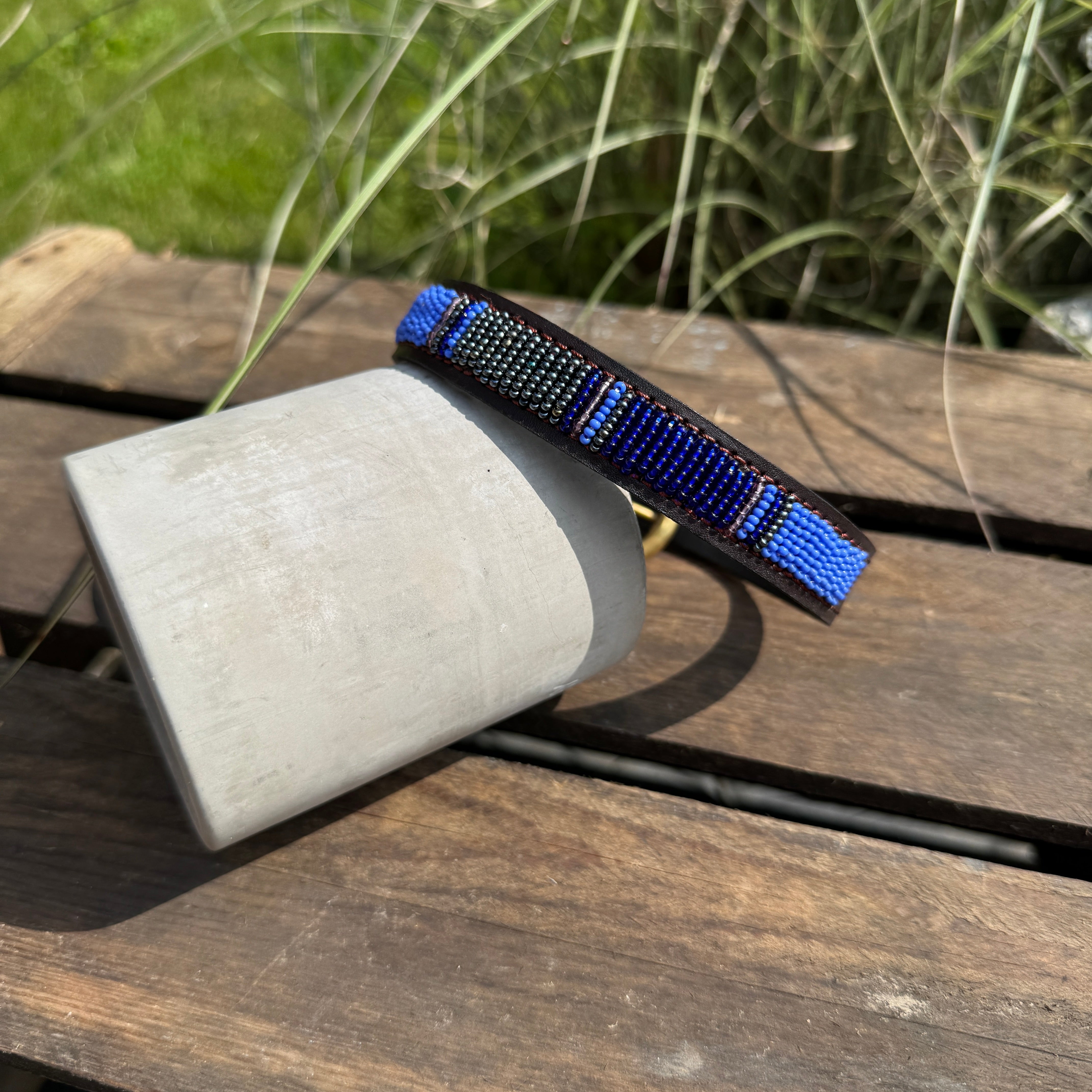 Hundehalsband GRÖßE XS Perlen Maasai Kollektion