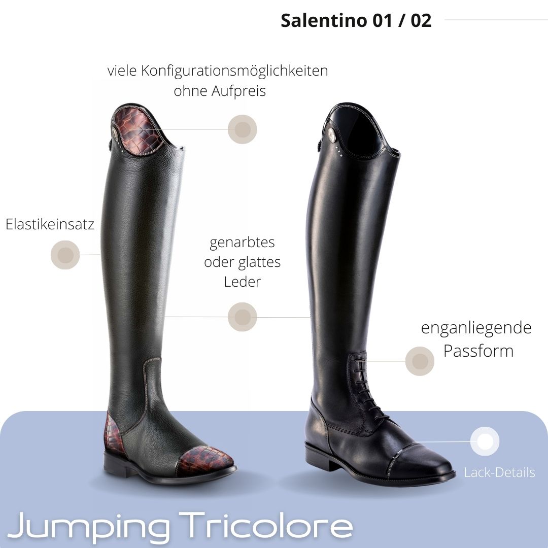 Deniro Reitstiefel Dressurstiefel Lack Glitzer DeNiro Bellini