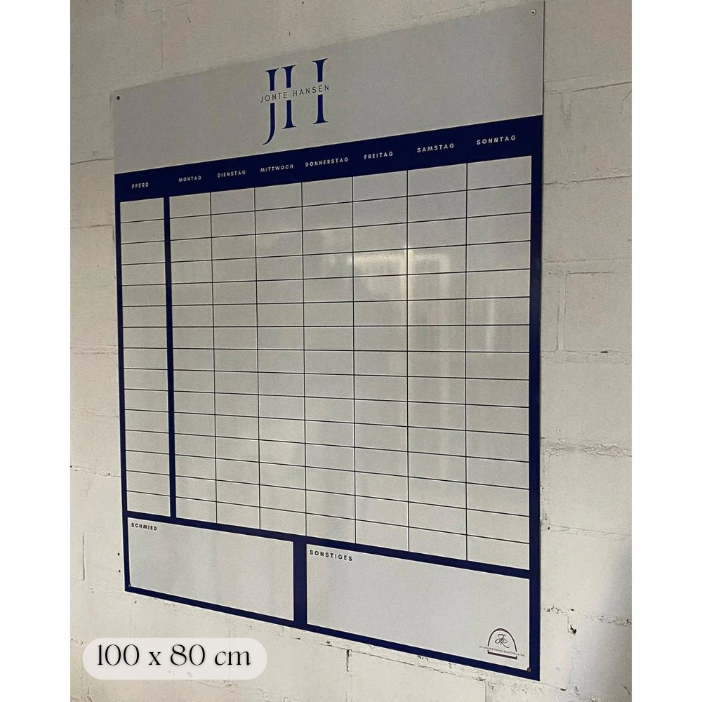 individuelle Stalltafel / Whiteboard / Futterplan mit Logo