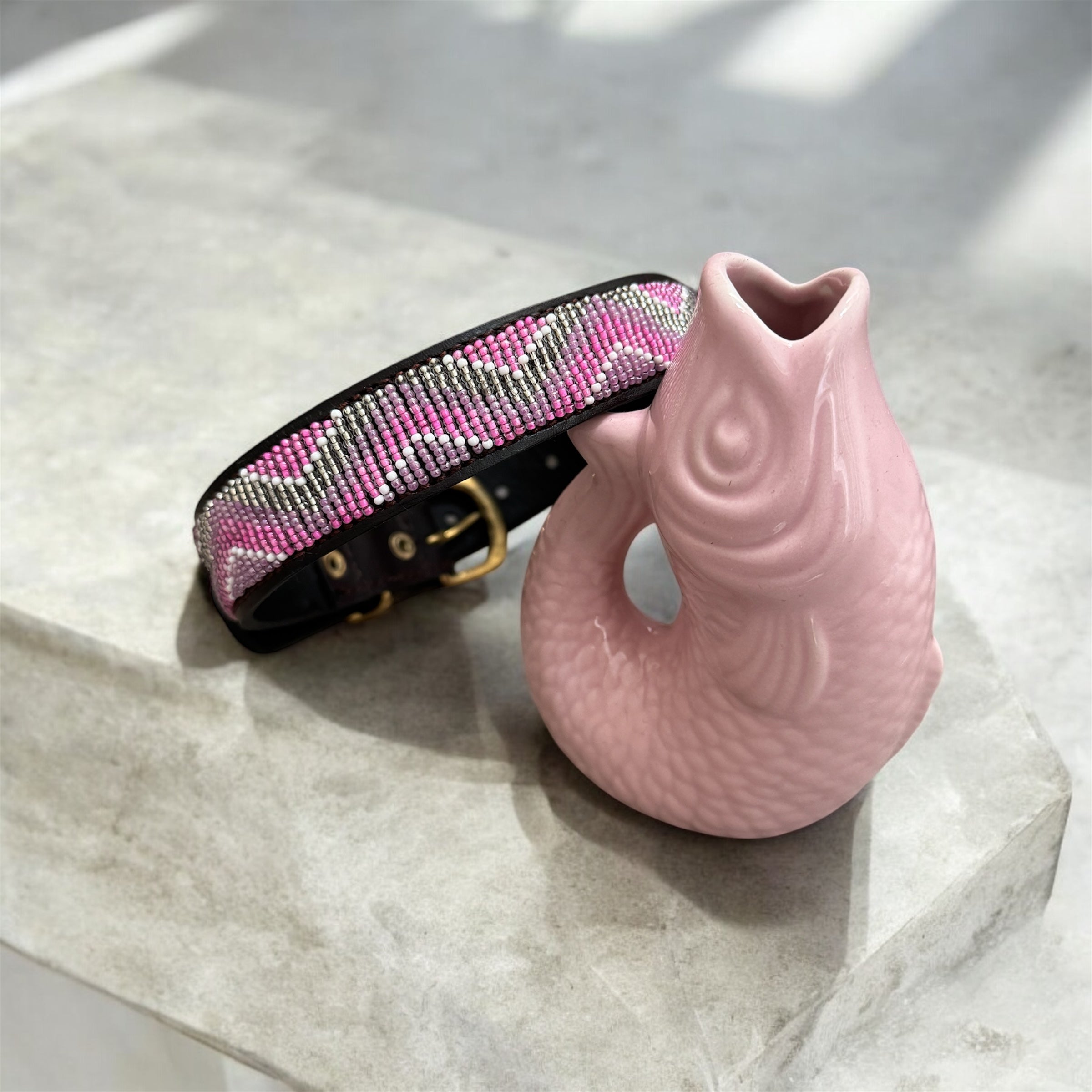 Hundehalsband GRÖßE M Perlen Maasai Kollektion