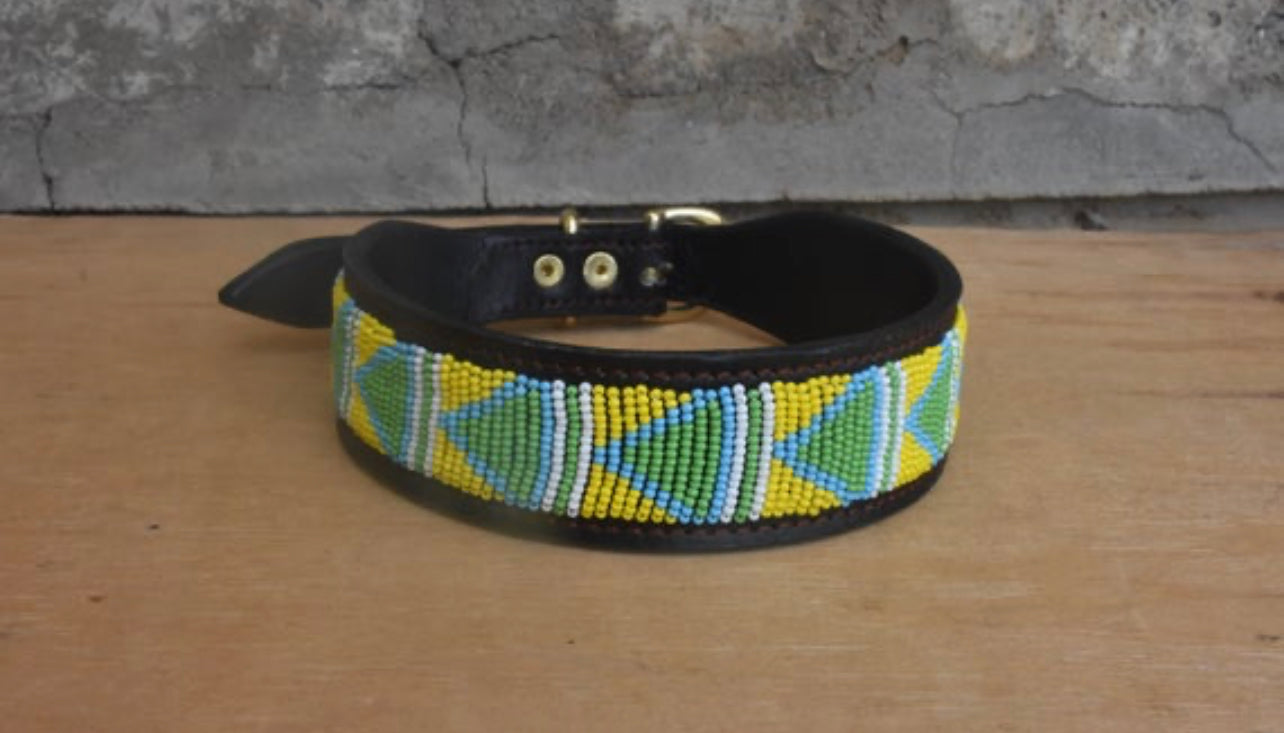 Hundehalsband Perlen Maasai Kollektion alle Designs