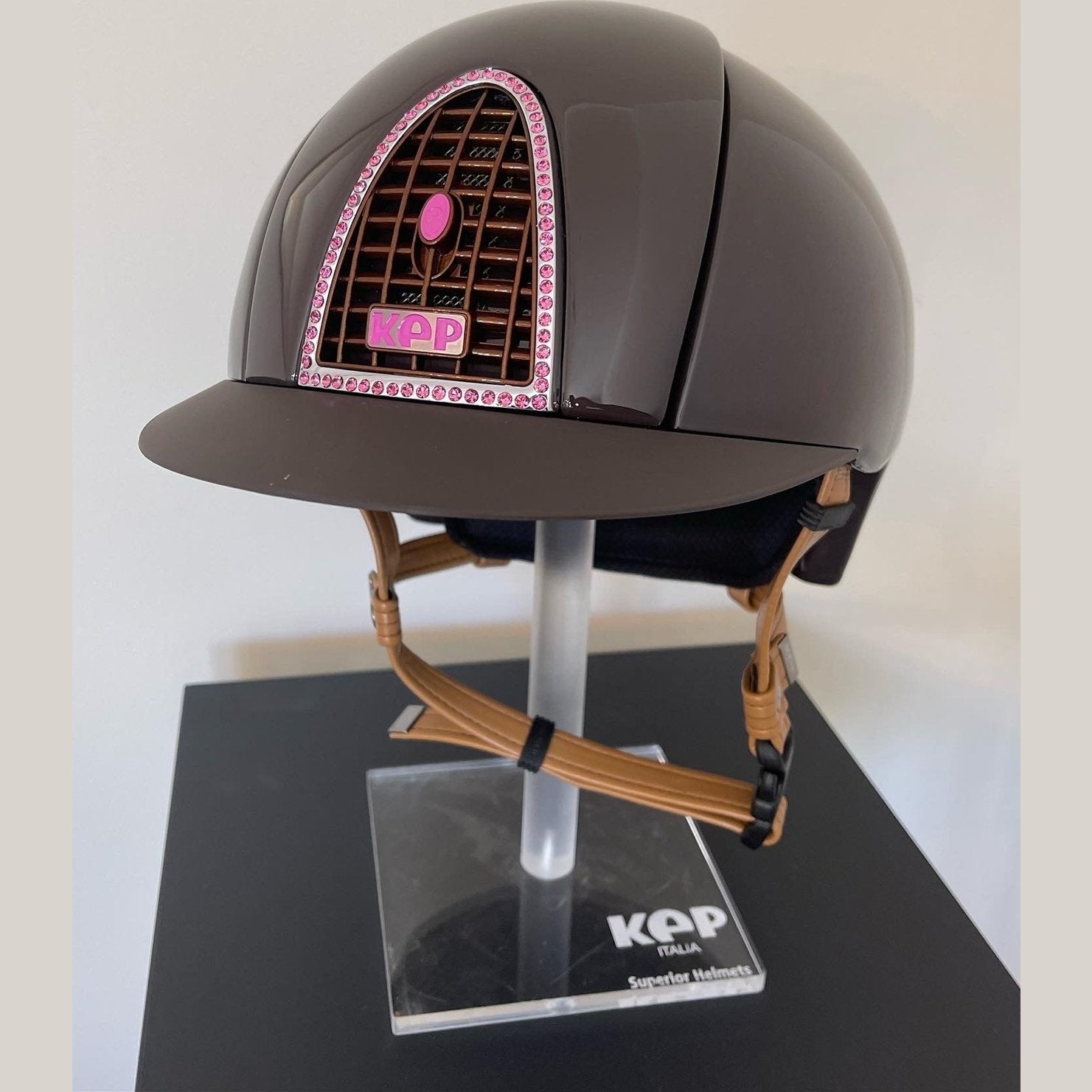 Cromo Textile Brown Polish Pink Swarovski