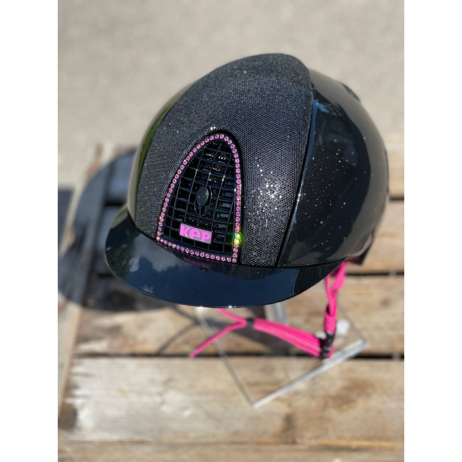 Cromo Textile Diamond Black Glitter Pink