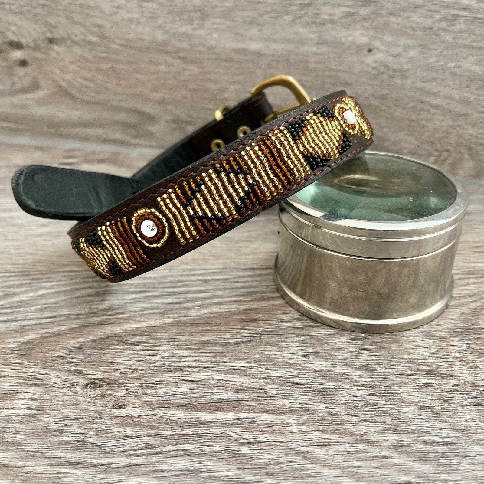 Hundehalsband GRÖßE L Perlen Maasai Kollektion