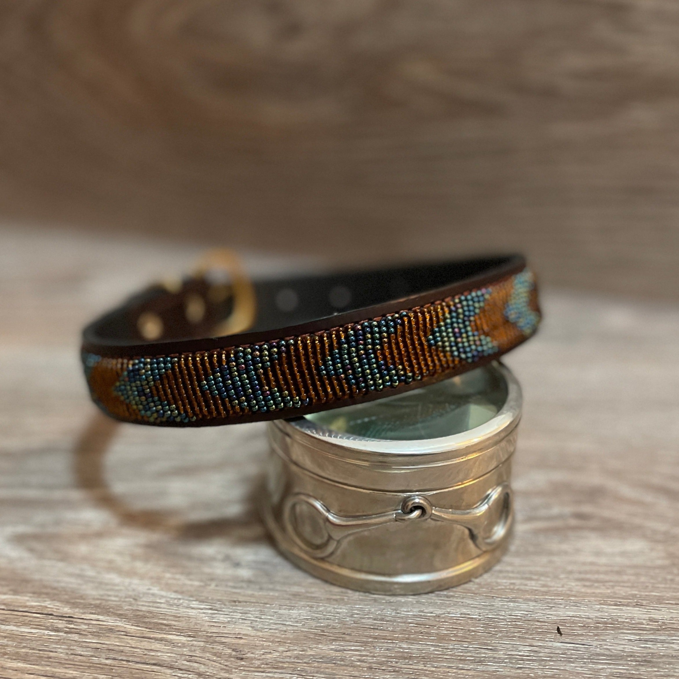 Hundehalsband GRÖßE L Perlen Maasai Kollektion